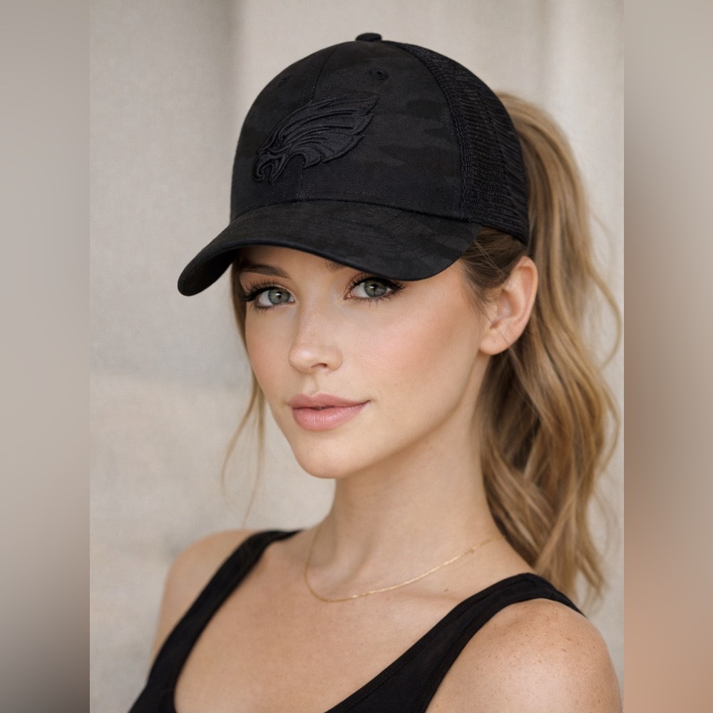 Philadelphia Eagles Black Camouflage Snap back unisex hat